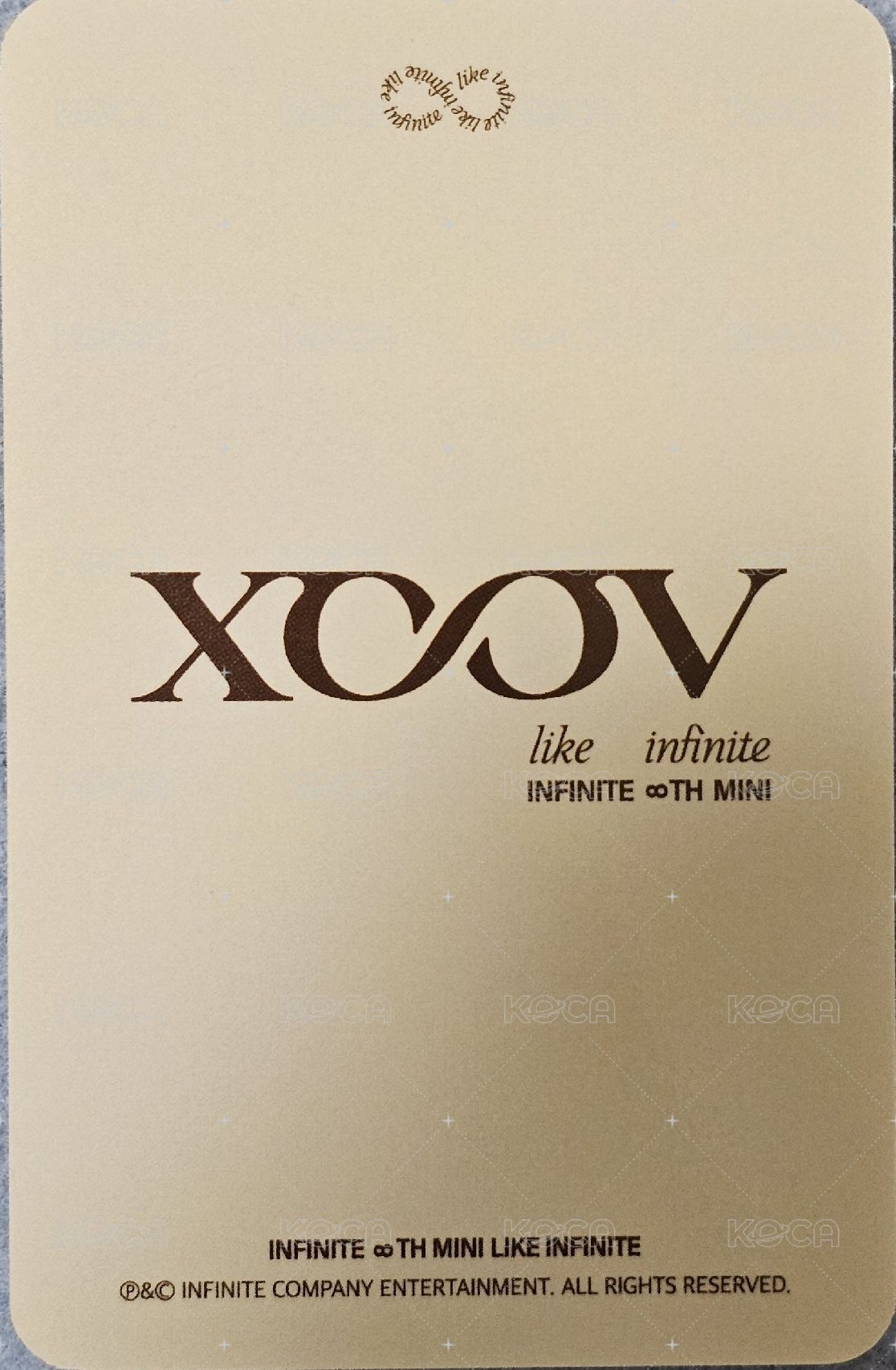 LIKE INFINITE POP-UP STORE sw 周邊卡 大學T 背面