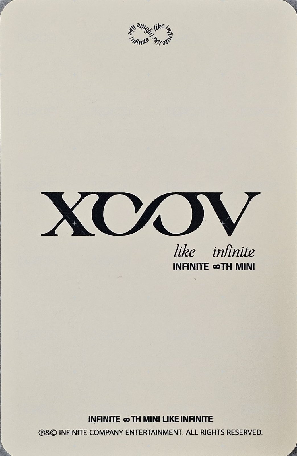 LIKE INFINITE POP-UP STORE sw 周邊卡 DIY娃娃組 背面