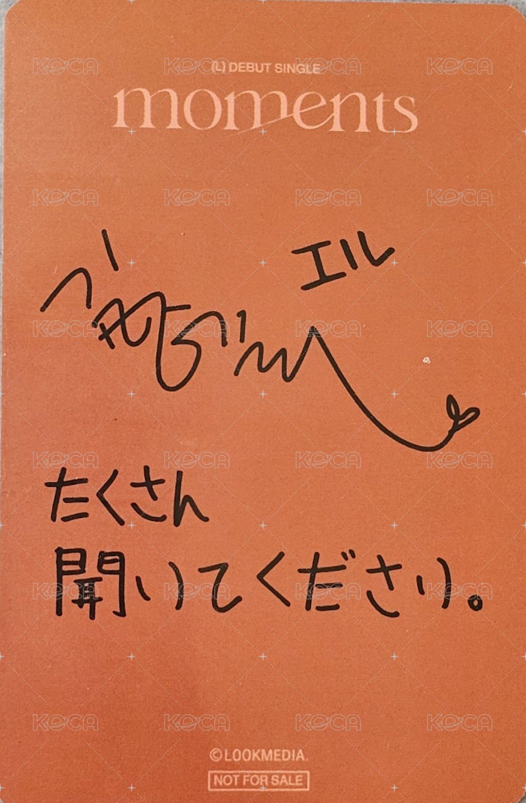 Moments 普通盤 專輯卡  背面