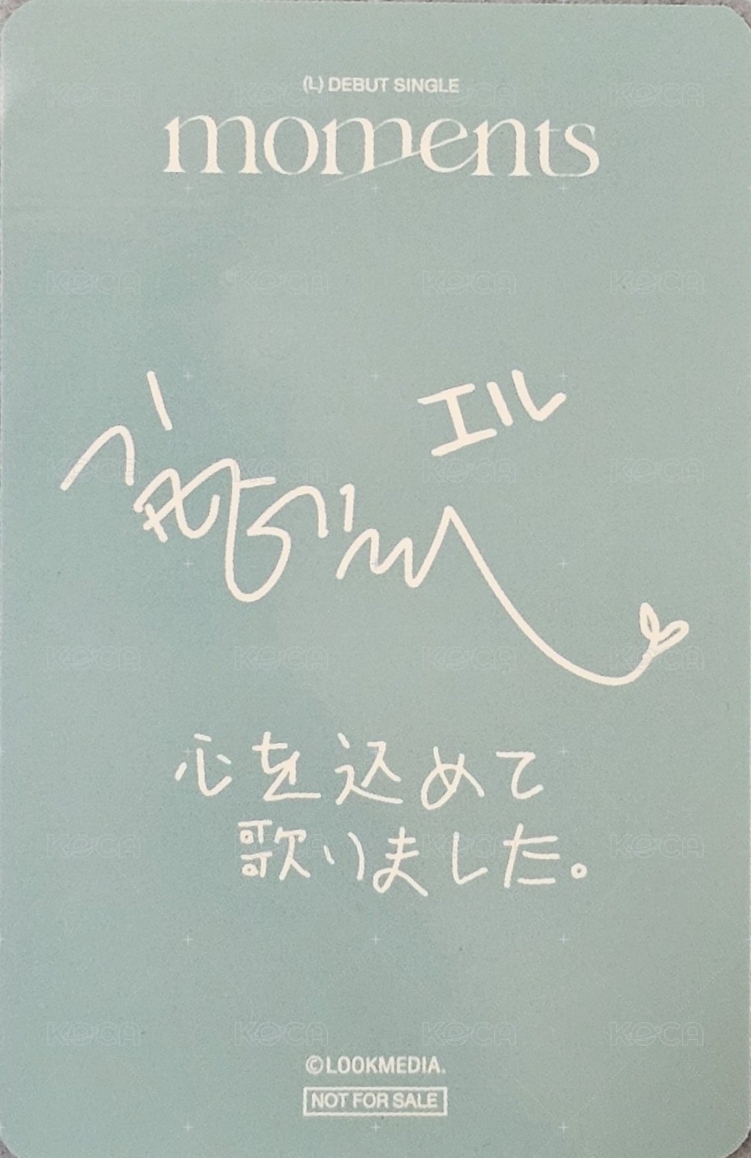 Moments 初回B 專輯卡  背面