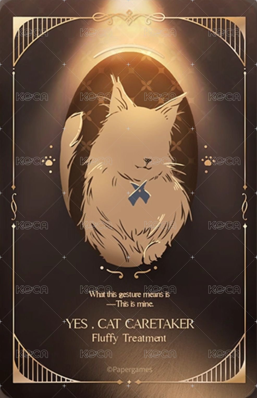 遵命飼養官 陸版 周邊卡  背面