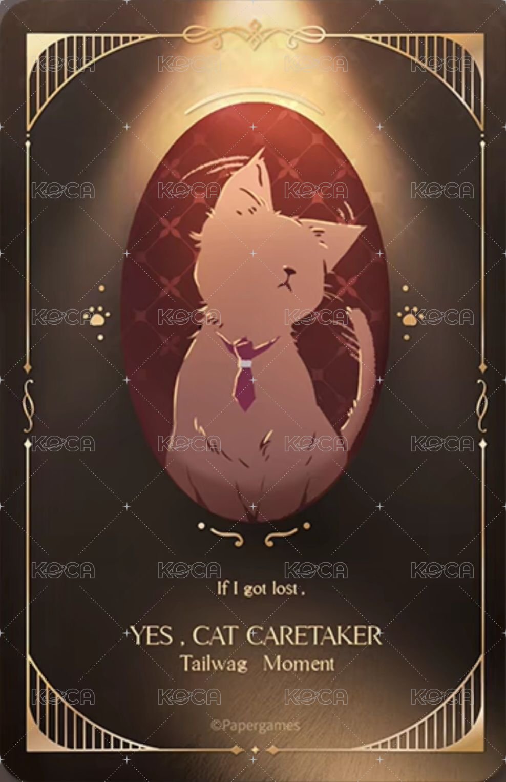 遵命飼養官 陸版 周邊卡  背面