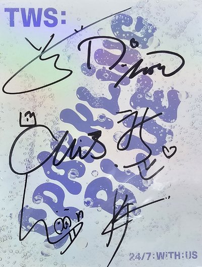 【Mwave 簽專】TWS 💽✍️ 簽名專輯 Sparkling Blue 親筆簽名 ✍️ 全成員簽名