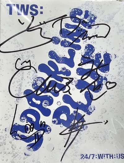 【Mwave 簽專】TWS 💽✍️ 簽名專輯 Sparkling Blue 親筆簽名 ✍️ 全成員簽名