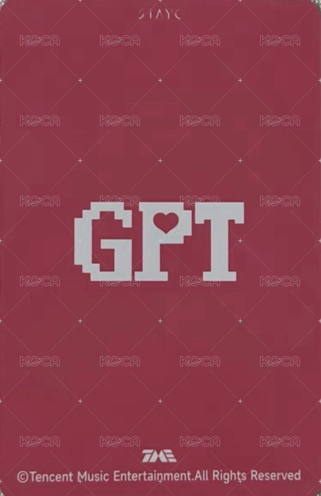 GPT QQ音樂 一星 星光卡  背面