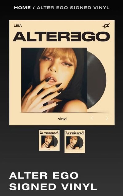 在台【美國官網】BLACKPINK LISA 簽名專輯 Alter Ego 簽名黑膠 簽名CD 💽ᝰ✍️🏼