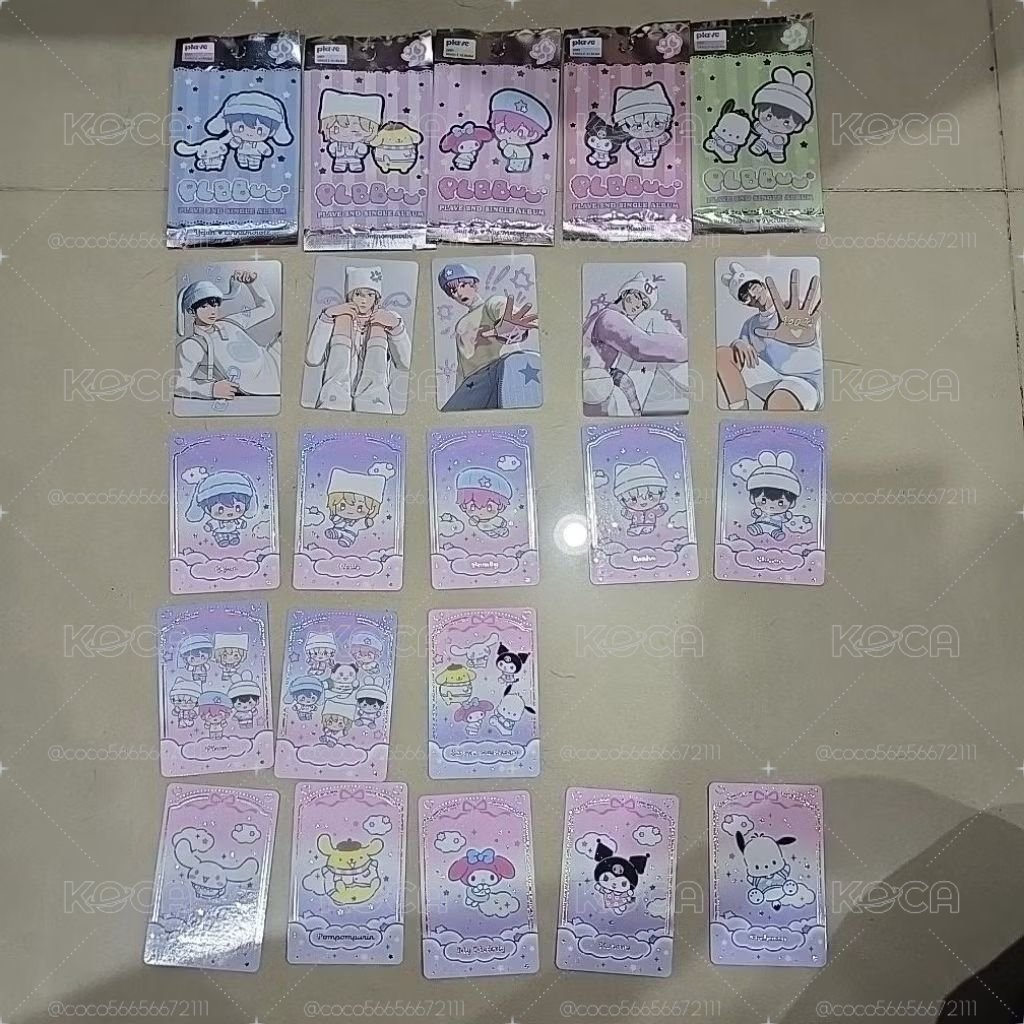PLAVE BBUU 塗鴉卡一套+Q版卡一套+三麗鷗一套+未掃QR一套