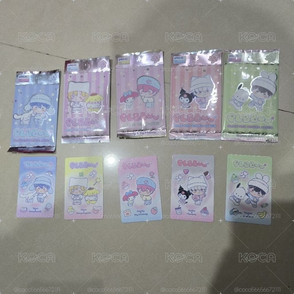 PLAVE BBUU 塗鴉卡一套+Q版卡一套+三麗鷗一套+未掃QR一套