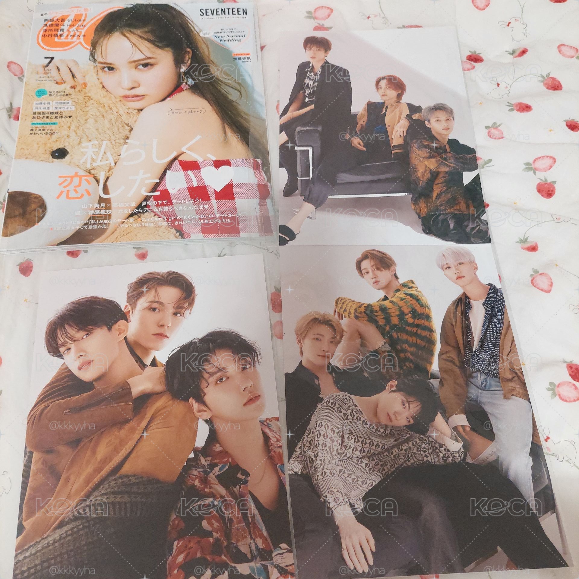 SEVENTEEN CanCam 日本 雜誌 特典 照片大卡 漢俊圓 秀碩率 榮勳八燦