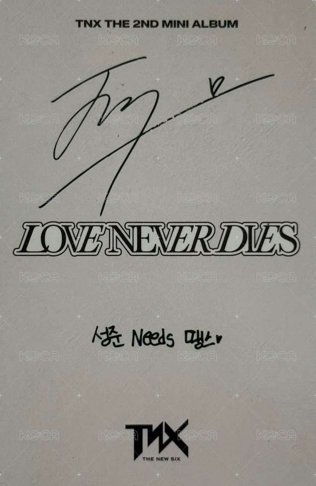 The 2nd Mini Album 【Love Never Dies】 DOCUMENT Ver. 專輯卡  背面