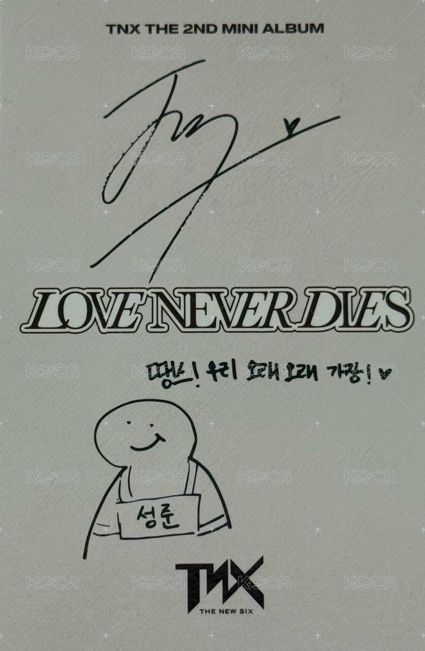 The 2nd Mini Album 【Love Never Dies】 DOCUMENT Ver. 專輯卡  背面