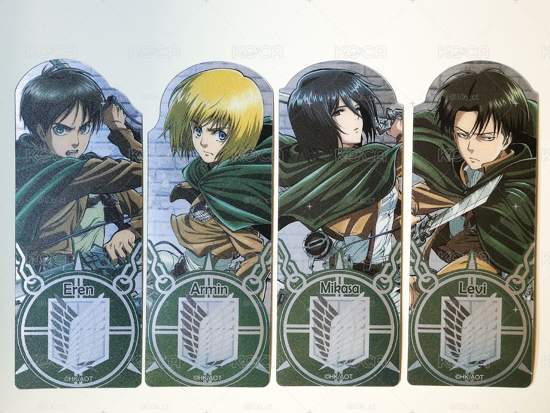 ⭐ 進擊的巨人 書籤（4入）
