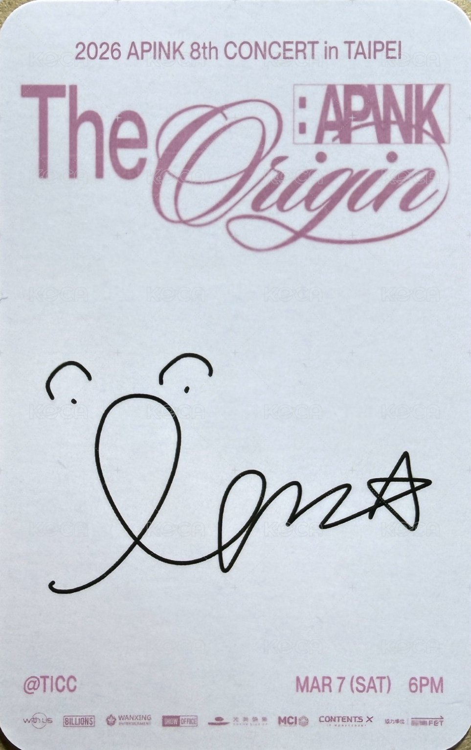 8巡 台北 入場卡 / 場限卡  背面