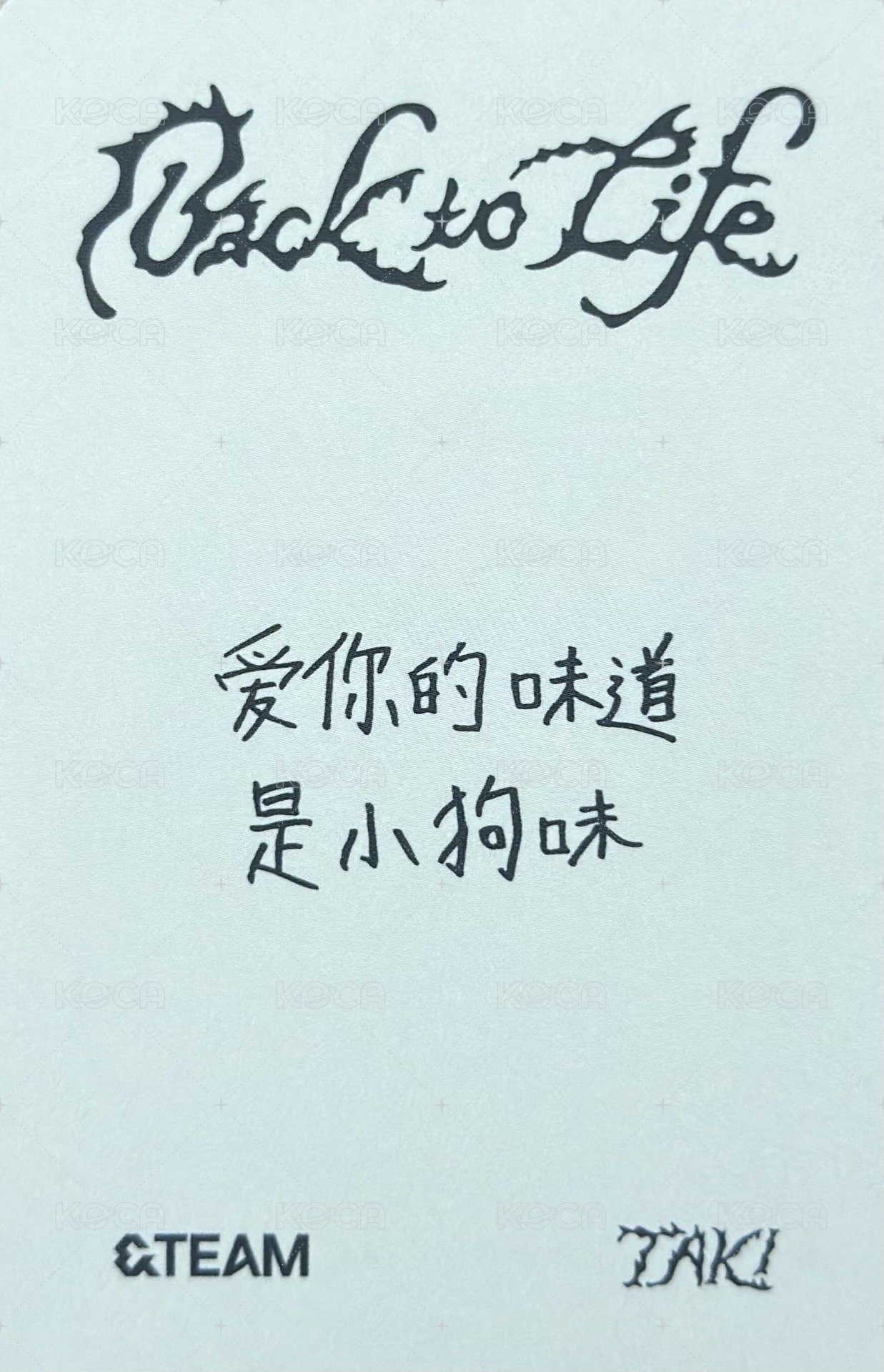 BTL yzy 預售 特典卡 中文卡背 背面