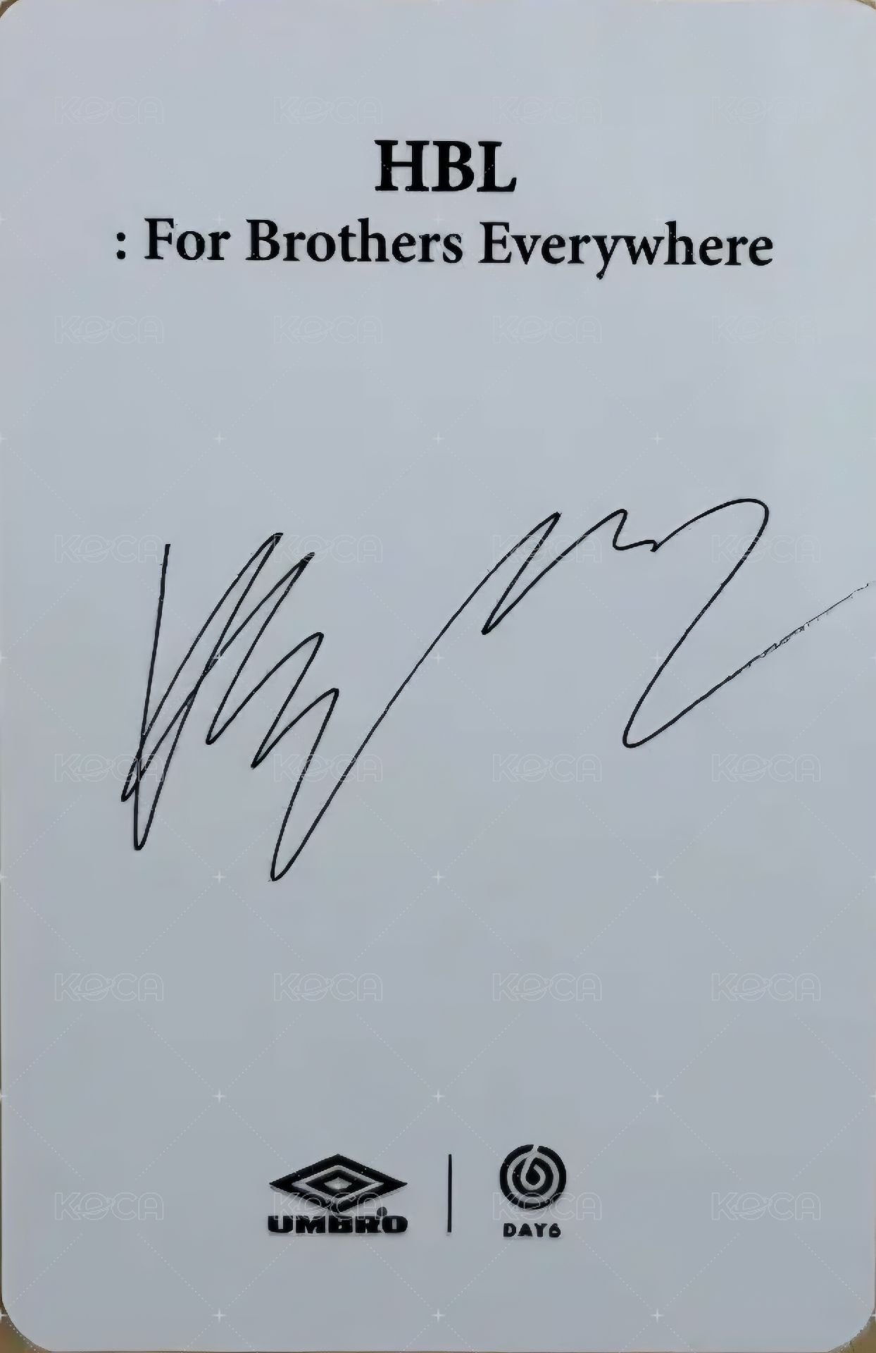 UMBRO 3.0 代言卡  背面