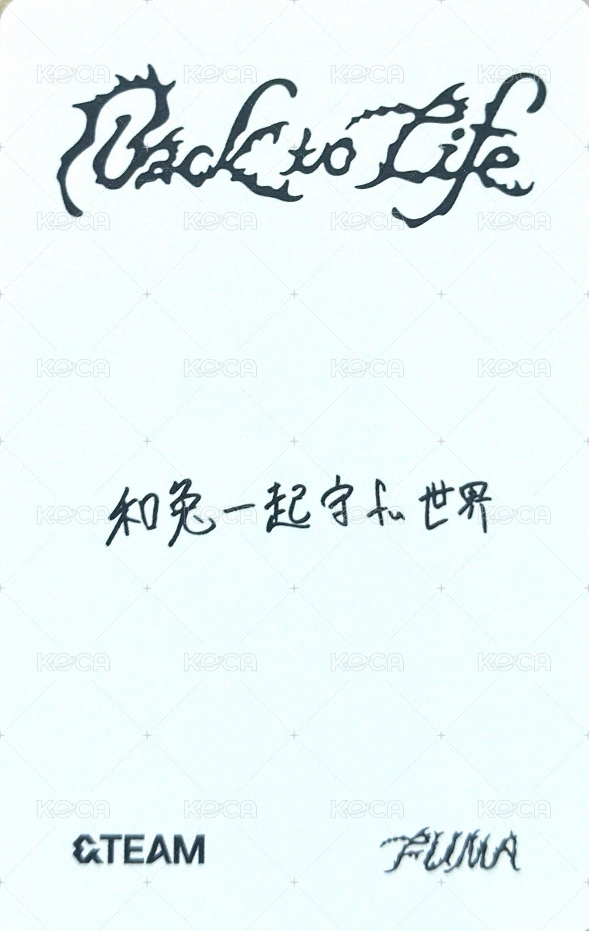 BTL yzy 預售 特典卡 中文卡背 背面