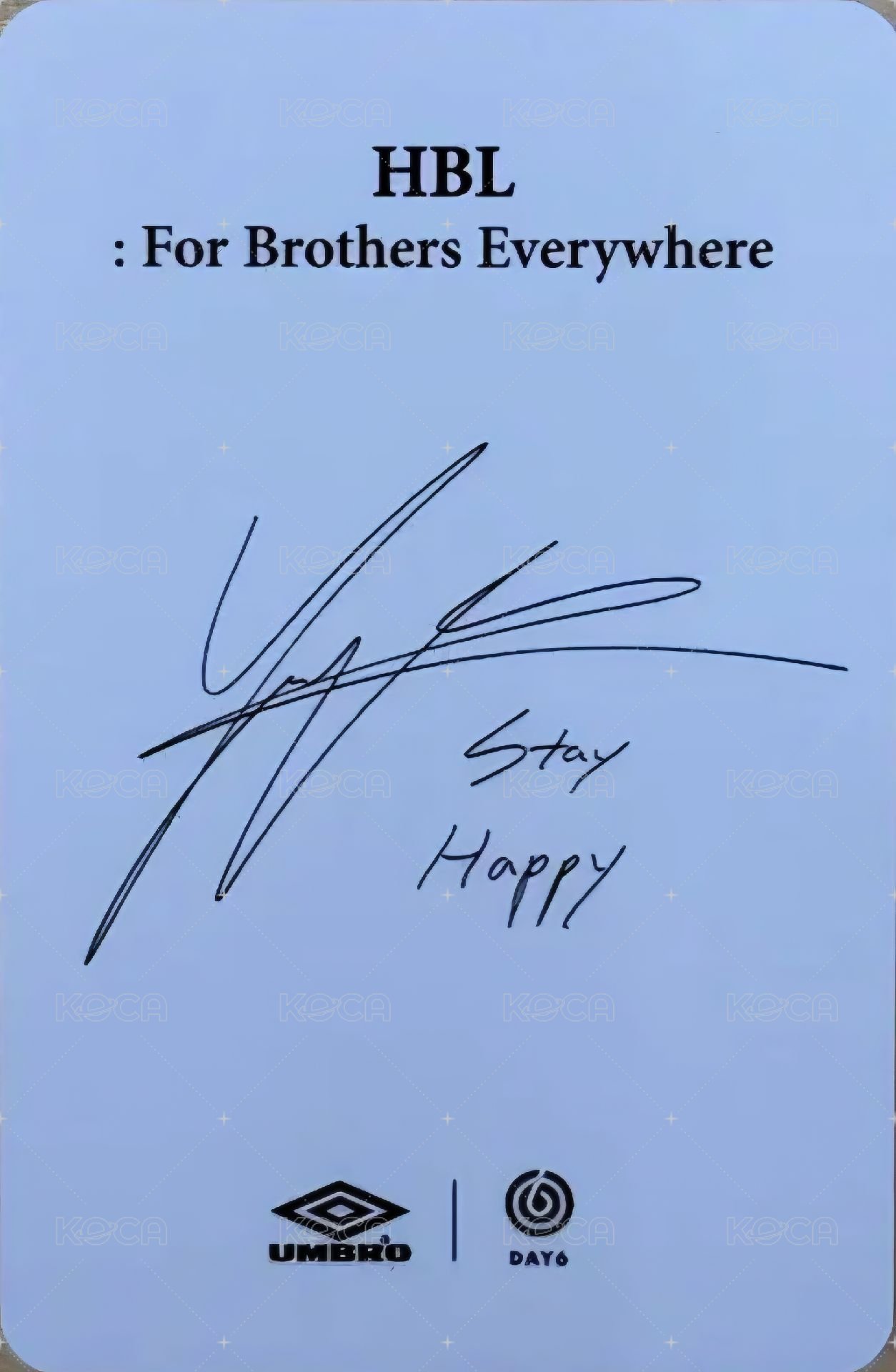 UMBRO 3.0 代言卡  背面