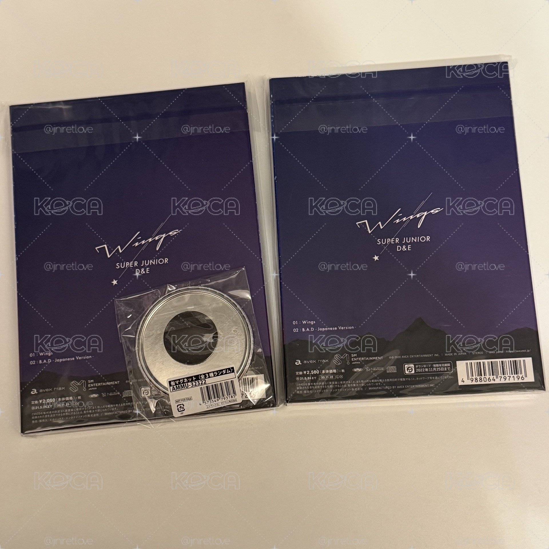 D&E WINGS 兩版+赫磁鐵