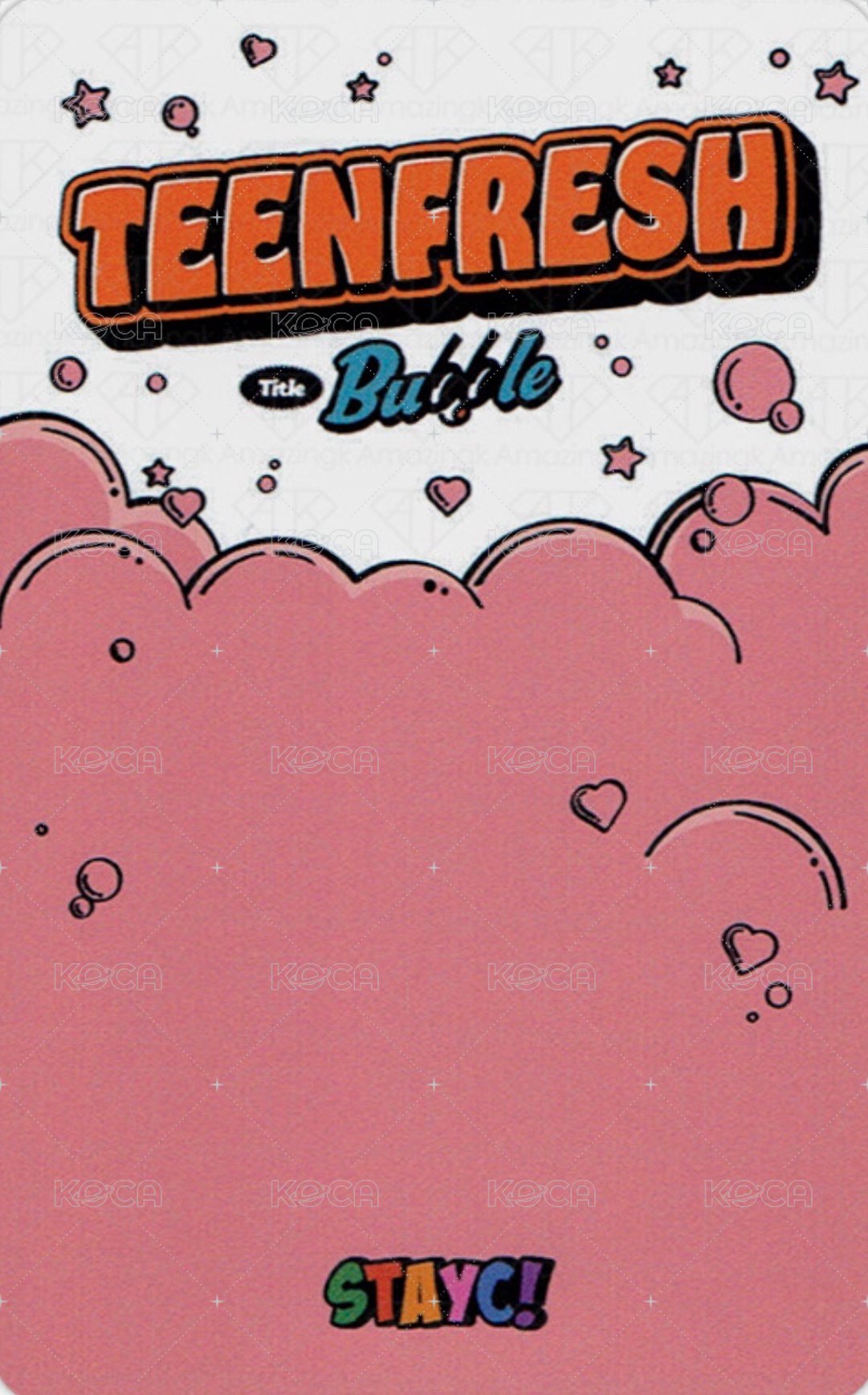 Bubble 專輯卡  背面