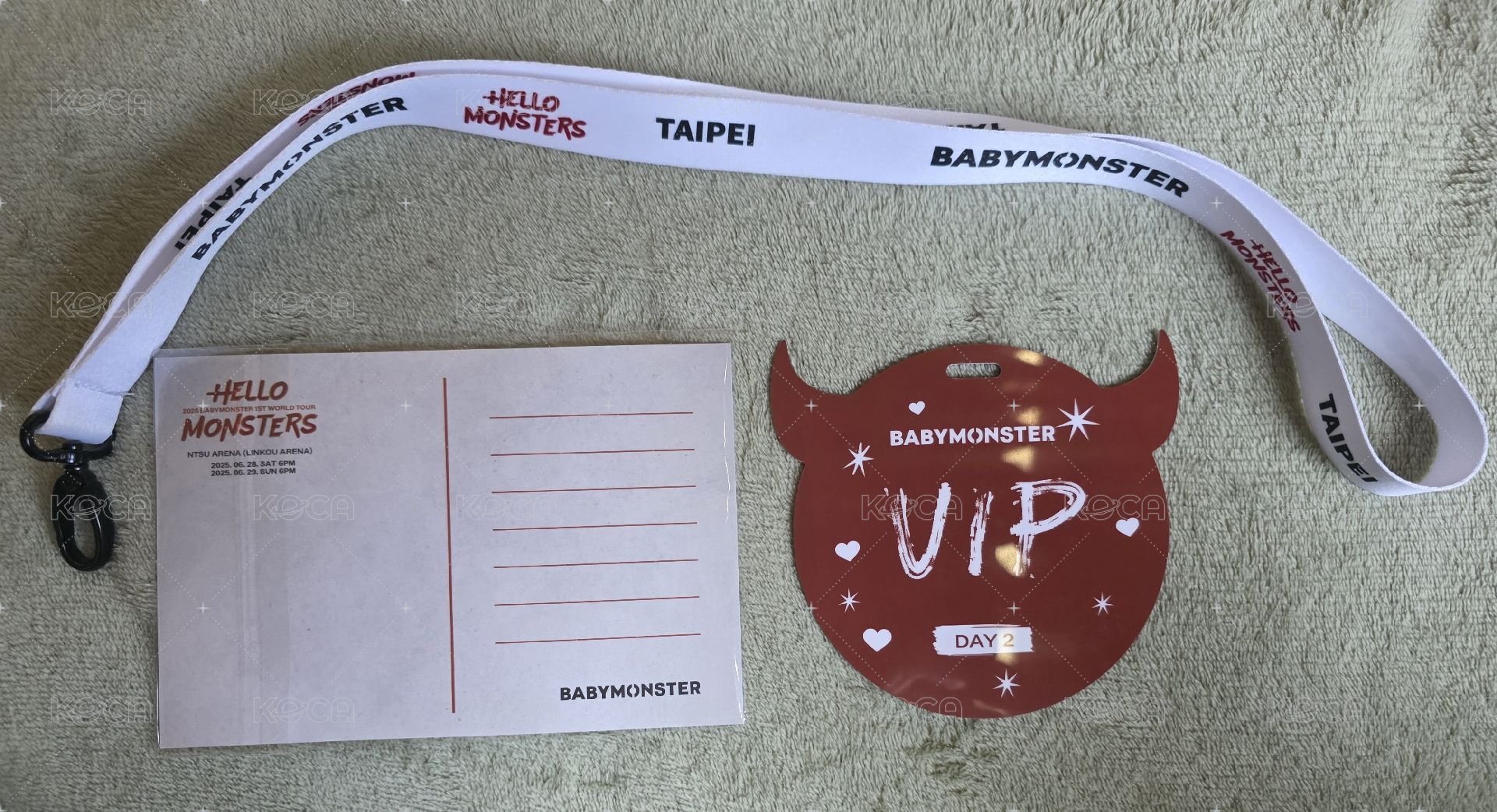 2025 BABYMONSTER 世巡台北場專屬 VIP 掛繩與吊牌 專屬明信片