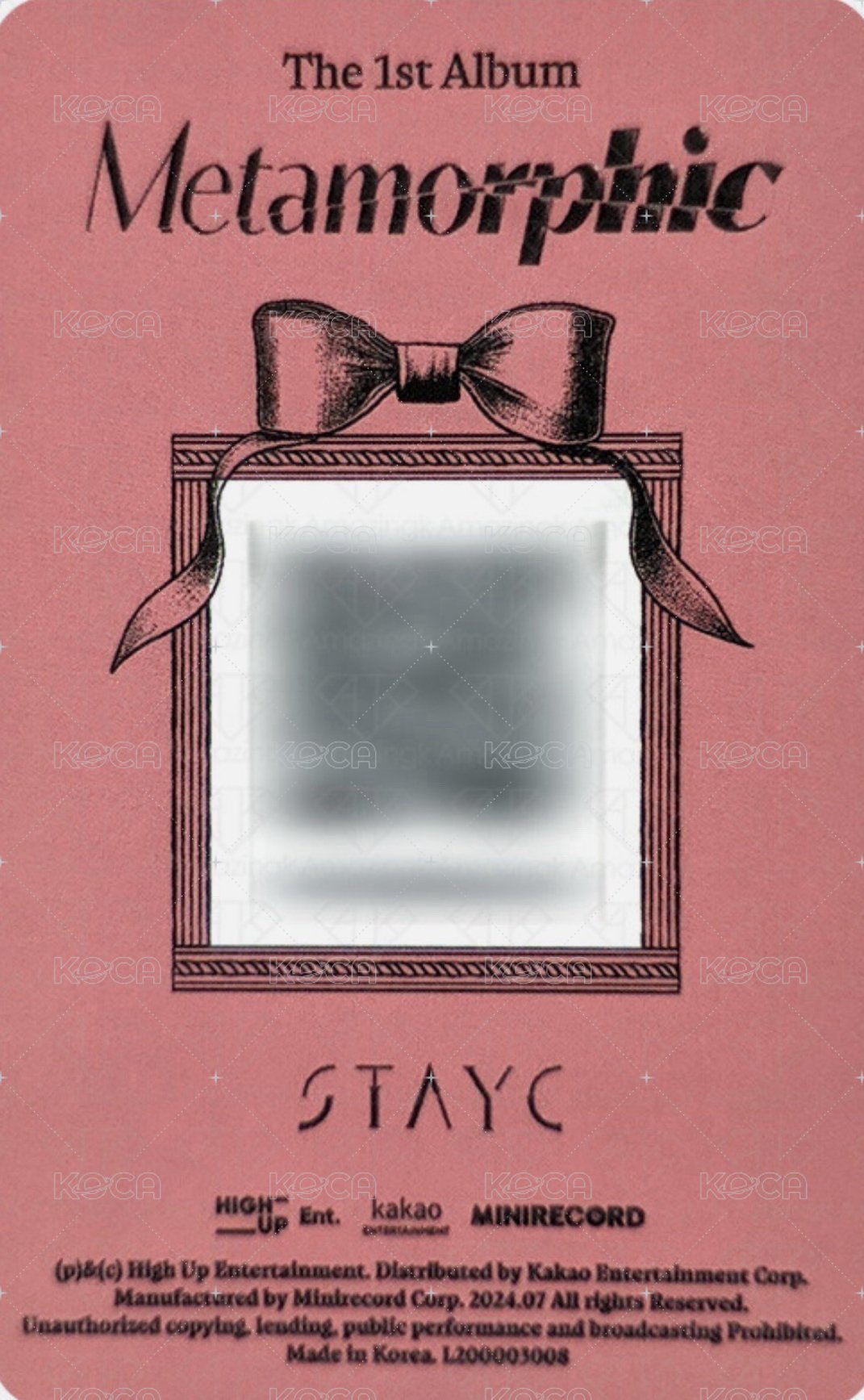 正規一 專輯卡  背面