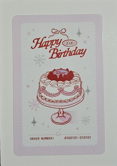 冬天生日周邊卡set 