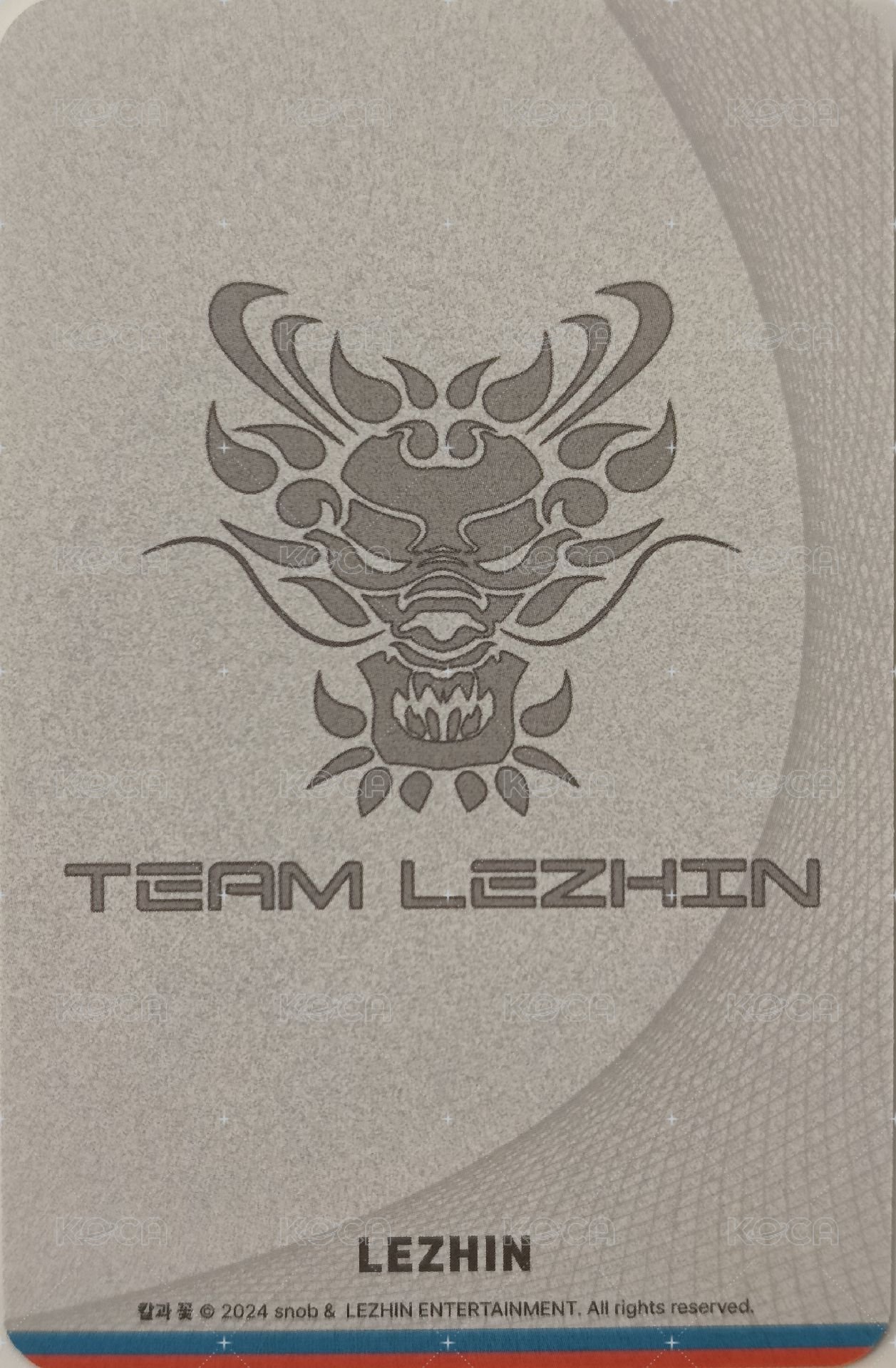 2024 TEAM LEZHIN JMEESHOP 韓國限定 滿額卡 小卡 背面