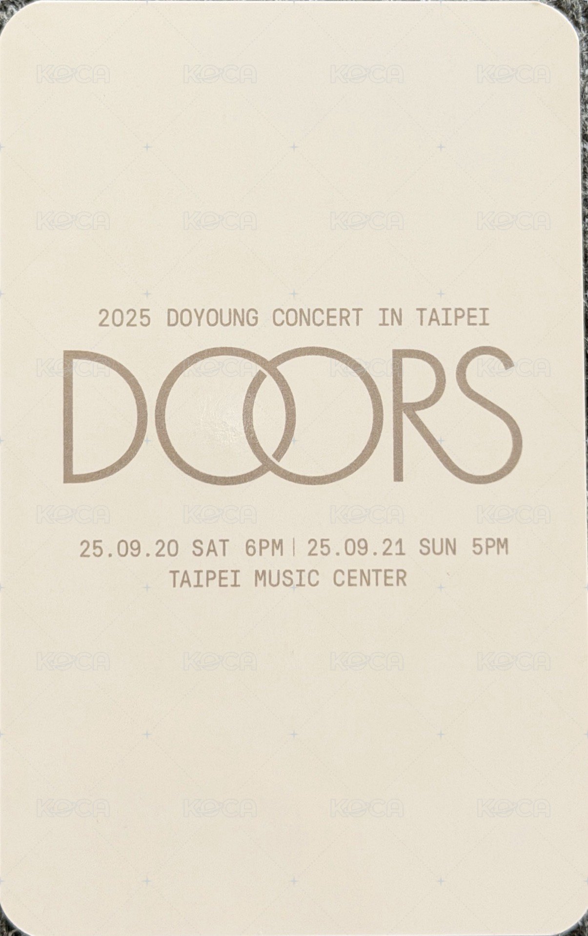 入場卡 / 場限卡  背面