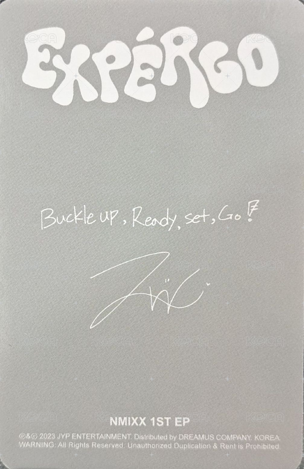 expérgo 專輯卡 US美版專卡 背面