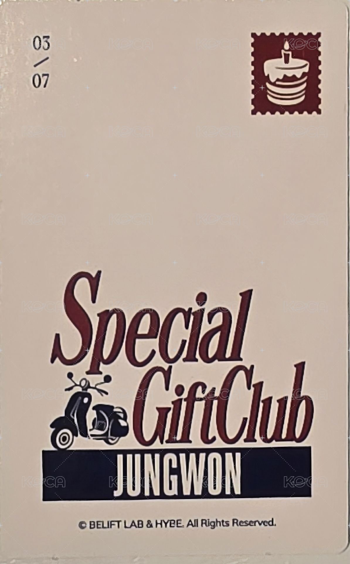 2023 Special gift club 周邊卡  背面