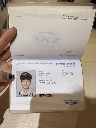 Stray Kids 3rd Fanmeeting Pilot 護照