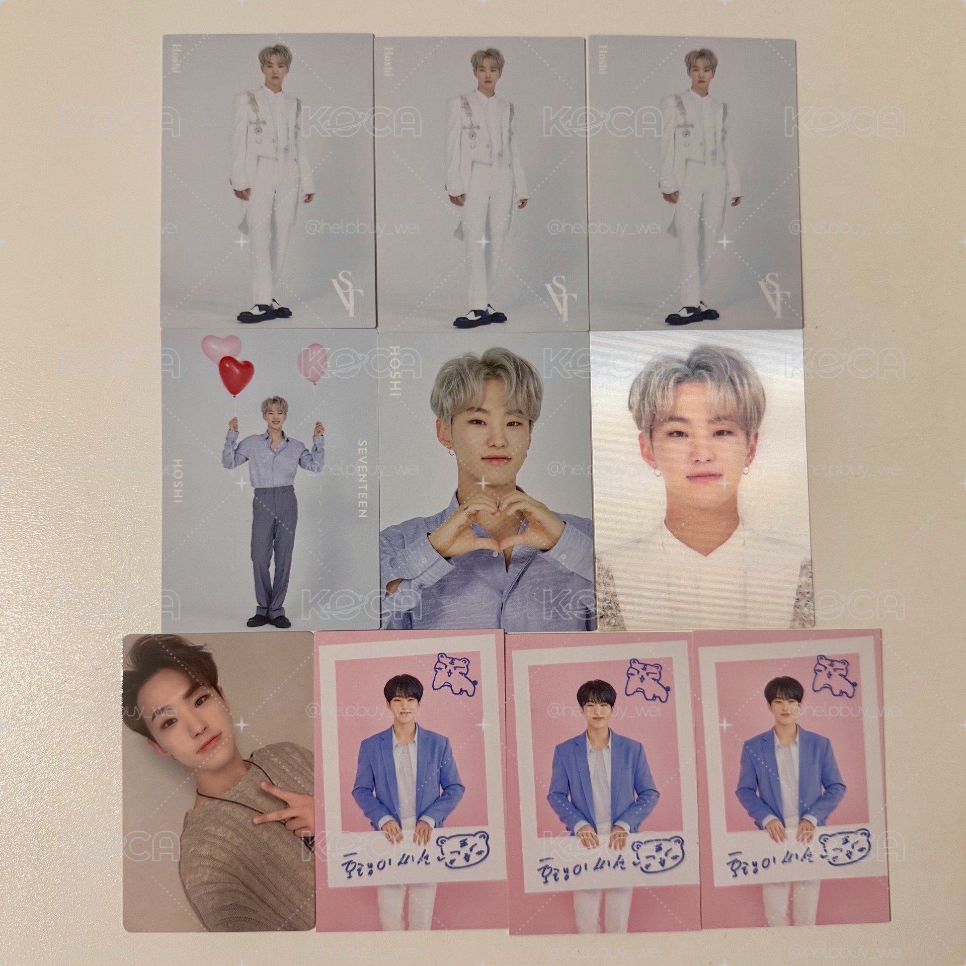 seventeen hoshi 2016-2020官方小卡盤