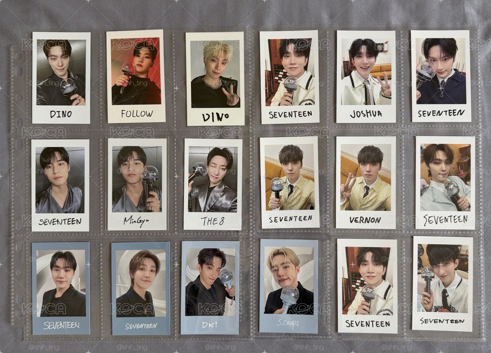 SEVENTEEN 歷年日巡拍立得
