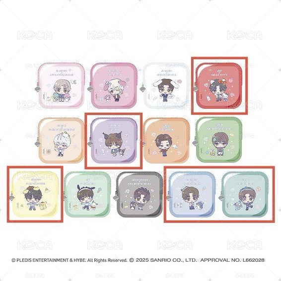 svt x sanrio 聯名透明小方包收納包 三麗鷗