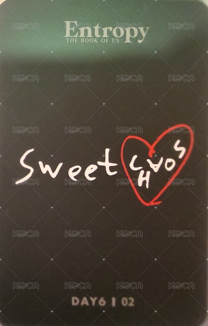'The Book of Us: Entropy'POP UP STORE in SEOUL 滿額卡  背面