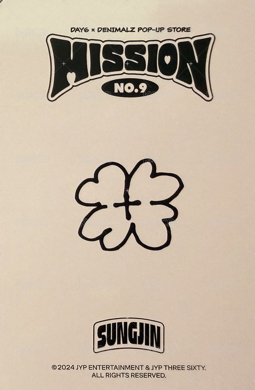 MISSION No.9 仁川線下 滿額卡  背面