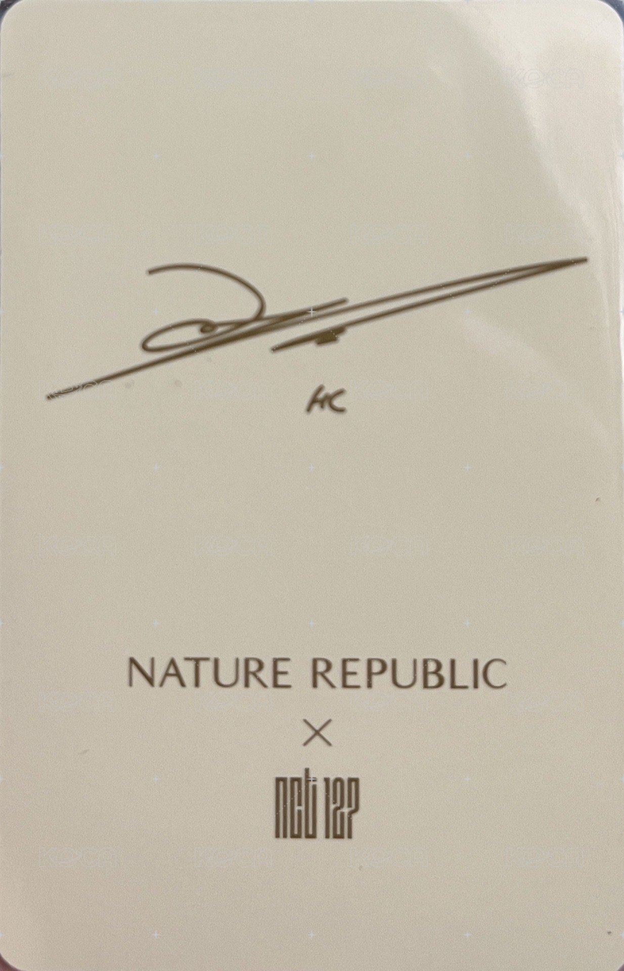 自然樂園 代言卡  背面