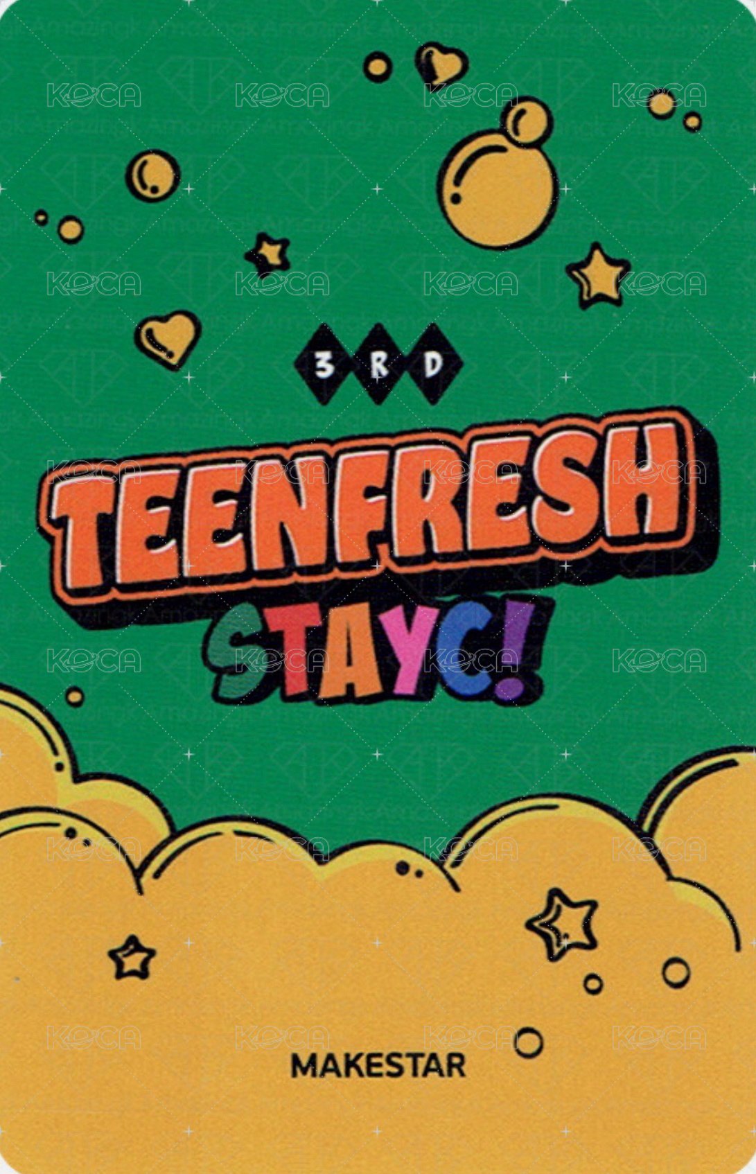 Bubble ms 幸運卡  背面