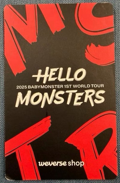 Babymonster 25世巡 首爾展位 入場卡 / 場限卡 Asa 兔子角