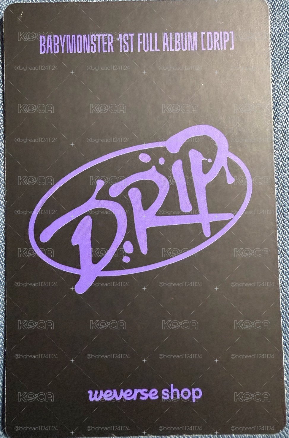 Babymonster DRIP wvs 幸運卡 白色情人節 Asa 角