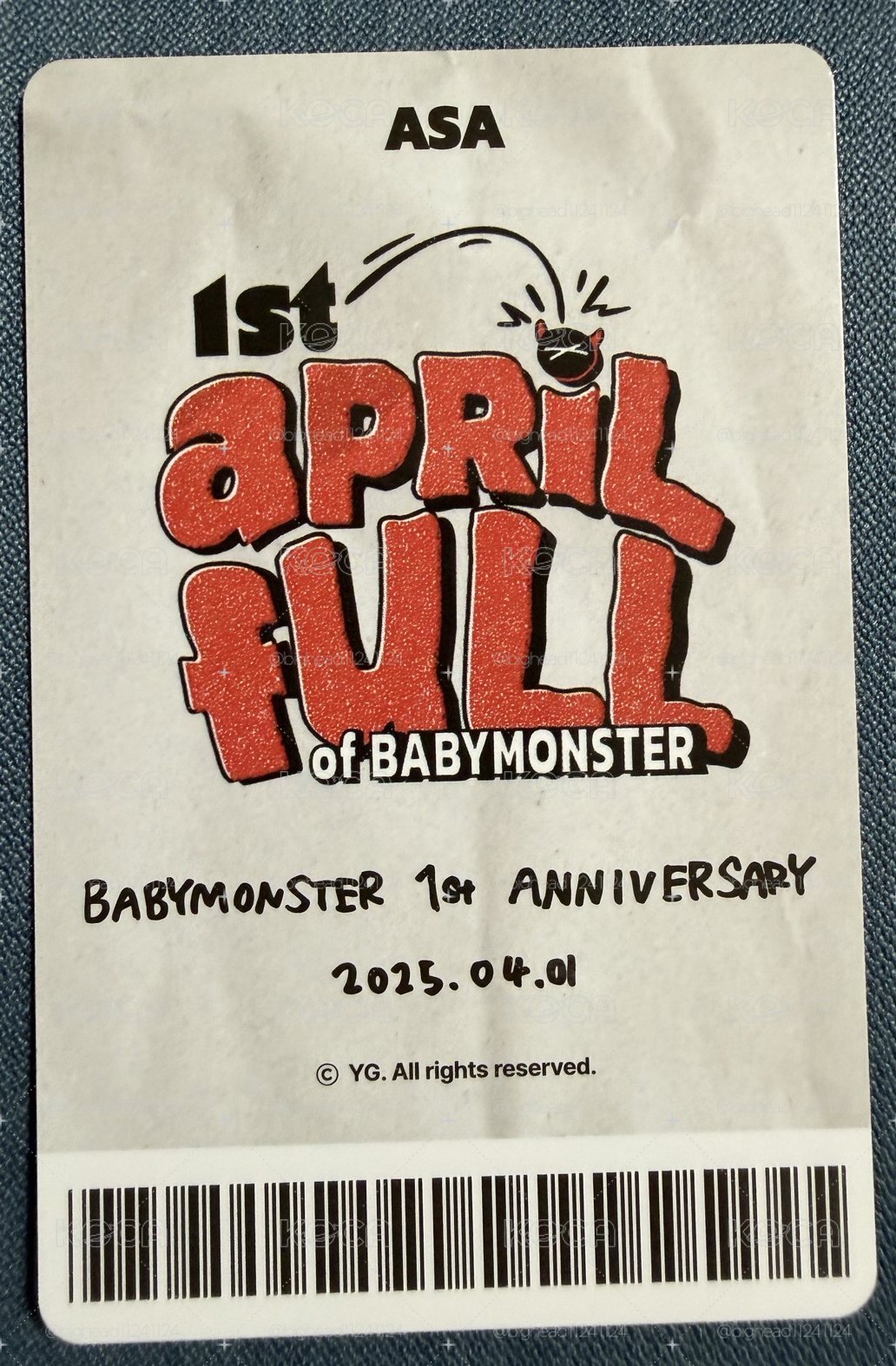 Babymonster 一週年 wvs 周邊線上 滿額卡 西裝角 Asa