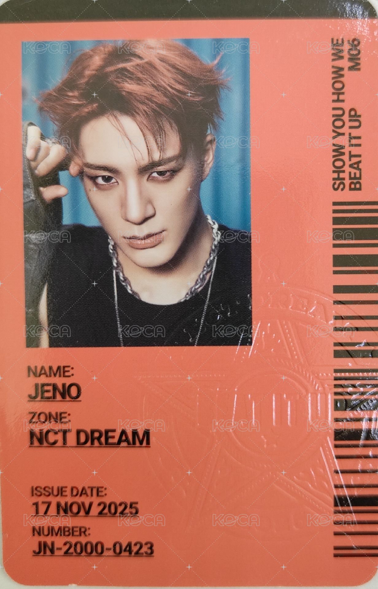 迷六 專輯卡 諾 駕駛證 背面