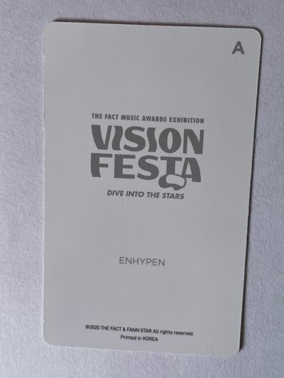 ENHYPEN VISION FESTA101 小卡 NI-KI