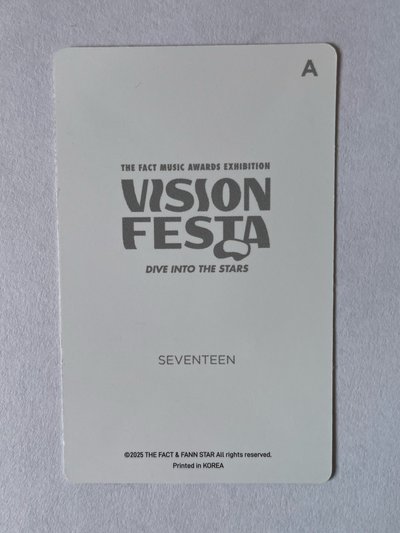 SEVENTEEN VISION FESTA101 小卡 DK
