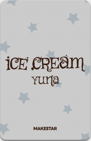 Ice Cream ms 3.0 線上 簽售卡 棒球制服 背面