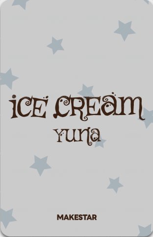 Ice Cream ms 3.0 線上 簽售卡 棒球制服 背面