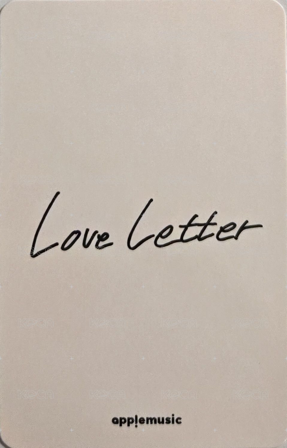 Love Letter am 預購 POB card  Back