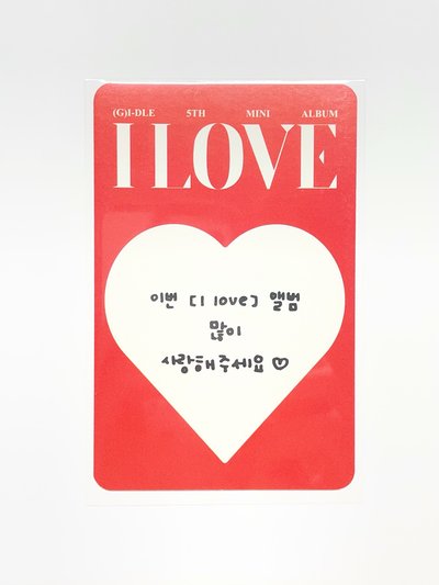 I LOVE k4 特典卡 麵