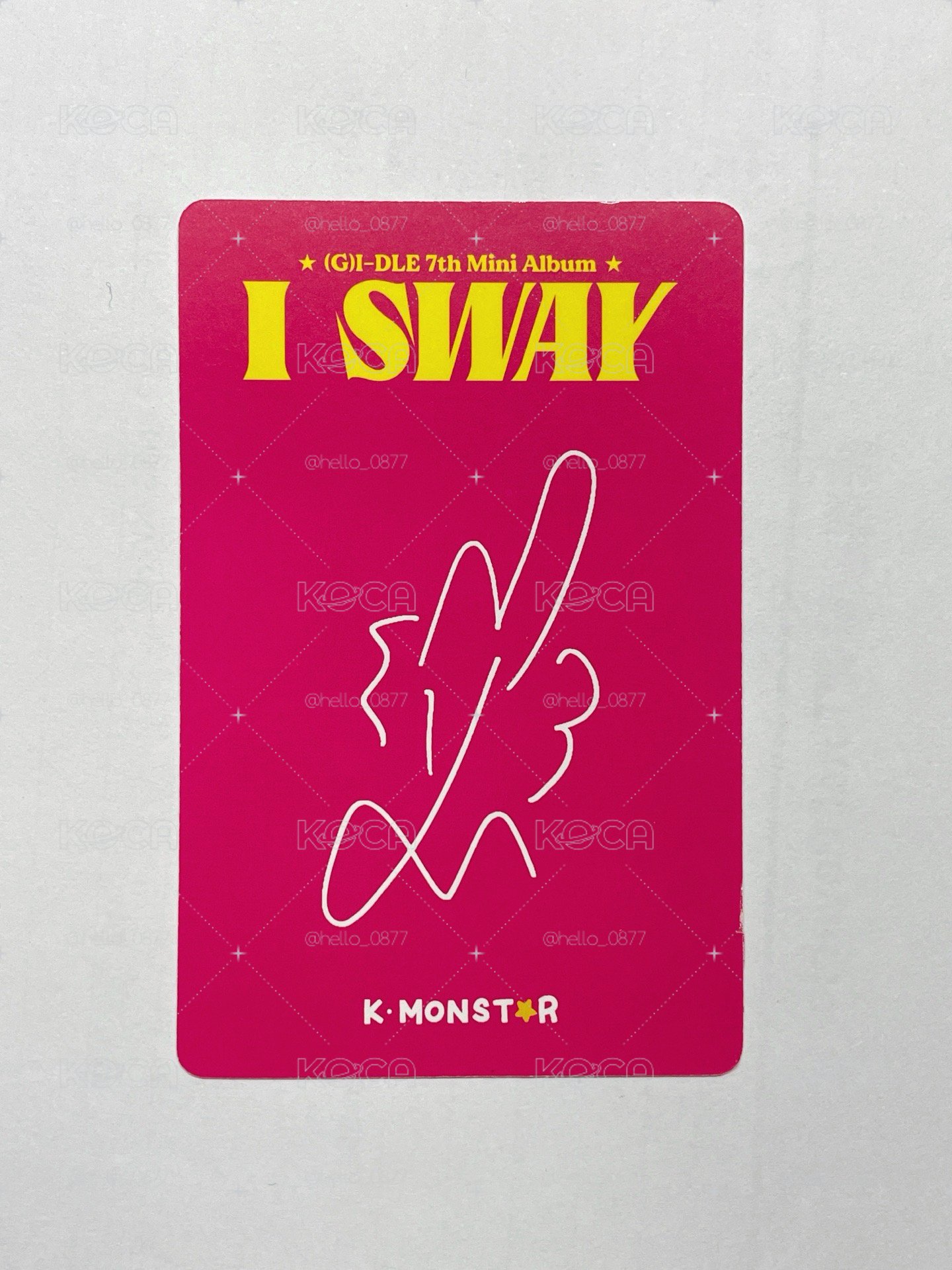 I SWAY km 簽售卡 台特-麵
