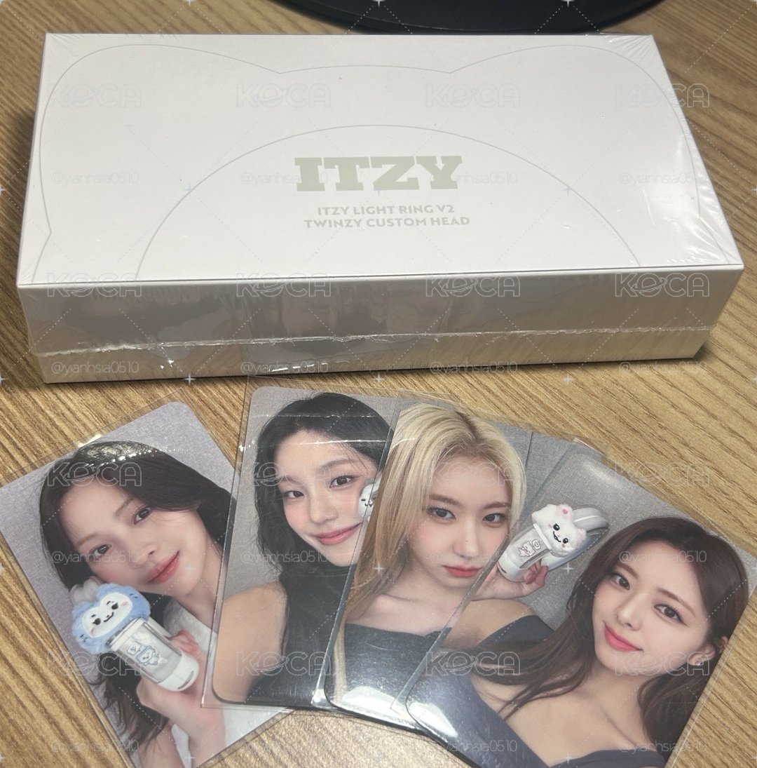 itzy二代貓耳+手燈卡*4